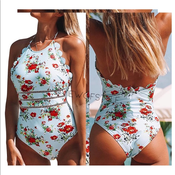 Cupshe Other - Cupshe halter floral one piece